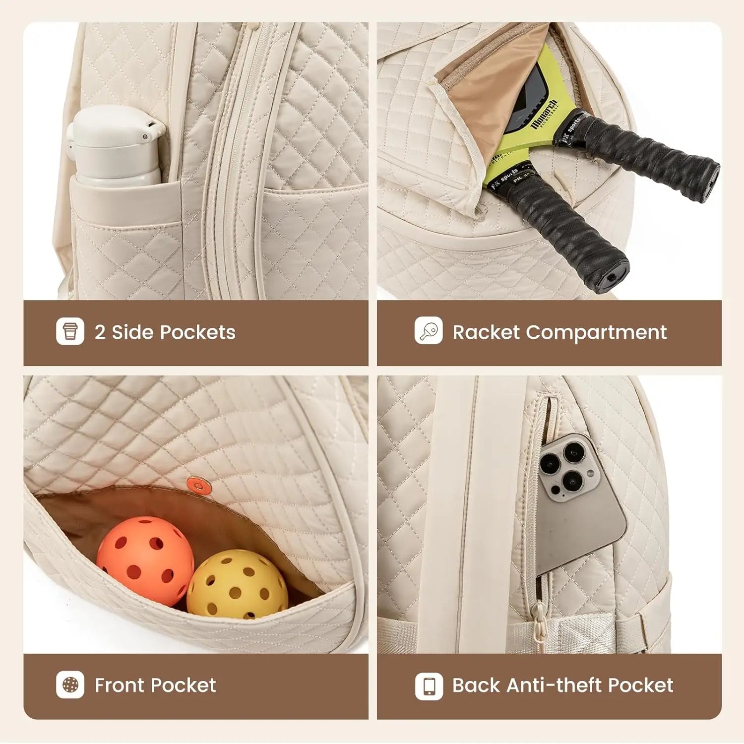 Quilted Racket Backpack